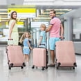 thumbnail image 3 of Ktaxon Ensemble de Bagages 3 Pcs, Ensemble de Valises avec Roues Pivotantes à 360°, Bagage Rigide Léger 20 Po24 Po28 Po, Rose, 3 of 8