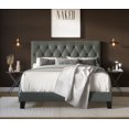 thumbnail image 3 of HMD Daisy Full Upholstered Platform Bed, PU Gray, 3 of 3