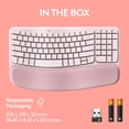 thumbnail image 2 of Logitech Wave Keys Wireless Ergonomic Keyboard with Cushioned Palm Rest, Comfortable Natural Typing, Easy-Switch, Bluetooth - Rose, 2 of 10