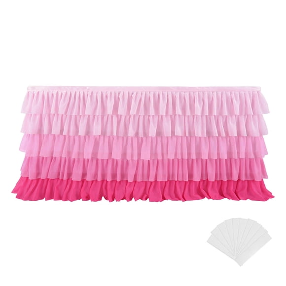 Jupe Élégante en Forme de Gâteau pour Mariage, Fête d'Anniversaire, avec Longueur Ajustable et Jupe de Table Décorative, Fournitures pour Événements