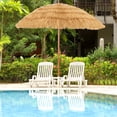 thumbnail image 3 of Gymax Parasol de Plage Tiki en Chaume de 6,5 Pi pour Extérieur, Parasol de Patio avec Inclinaison Réglable, 3 of 10