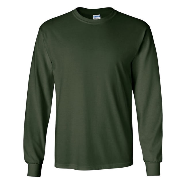 Gildan T-Shirt à Manches Longues Uni à Col Ras du Cou Ultra Cotton pour Hommes