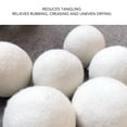 thumbnail image 4 of Wool Drying Balls, 6 Pcs High Density Adsorb Impurities Reduce Static Electricity Laundry Wool Balls Household Portable Reusable Skin Friendly Wool Drying Balls, 4 of 8