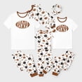thumbnail image 1 of PatPat Bamboo Family Pajamas Football and Letter Print Short-sleeve Matching Pajama Set ( Snug-Fitting for Children ), 1 of 1