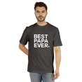 thumbnail image 1 of Inkmeso T-Shirt à Col Rond pour Hommes avec Imprimé Graphique Best Papa Ever.€ T-Shirt pour la Fête des Pères, 1 of 7