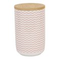 thumbnail image 1 of Design Imports CAMZ14122 Ceramic Treat Canister, Pink Chevron, 1 of 4