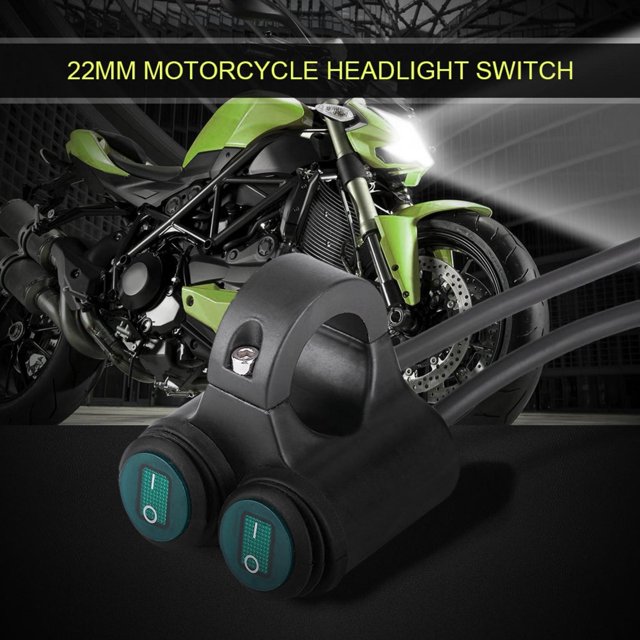 Interrupteur de Feux de Brouillard de Moto, 22mm Universel Moto Guidon Moto Klaxon Interrupteur Double Bouton de Commande Interrupteur Finement Réglé Performance