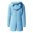 thumbnail image 5 of Combinaison pour Femmes à Manches Longues à Capuche Pyjama Combinaison Décontractée d'Hiver Chaude Combinaison de Nuit Combinaisons pour Femmes Décontractées en Liquidation, 5 of 5