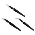 thumbnail image 4 of CIMAXIC 3pcs Professional Ceramic Tweezers Practical Pointed Electronic Tweezers,5.51"X0.39"X0.35", 4 of 5