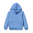 thumbnail image 1 of PMVFHDE Clearance Girls Long Sleeve Sweatshirt Casual Crew Neck Ribbed Tops Loose Fit Pullover,BU2,4-5 Years, 1 of 7