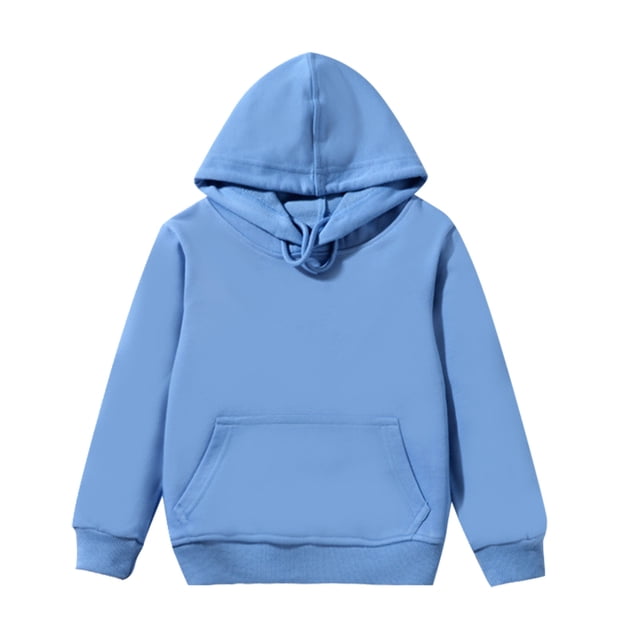 PMVFHDE Clearance Girls Long Sleeve Sweatshirt Casual Crew Neck Ribbed Tops Loose Fit Pullover,BU2,4-5 Years