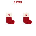 thumbnail image 1 of 1~8PCS New Year Christmas Socks Red Snowflake Alphabet Letters Christmas knitting Stocking Christmas Tree Decoration For Home, 1 of 5