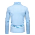 thumbnail image 4 of Chandails Légers à Enfiler pour Femmes Chandail à Enfiler pour Hommes Chandail à Col Roulé pour Hommes Manches Longues Col Roulé sous-Chandails Légers S-62 Bleu Pâle S, 4 of 8