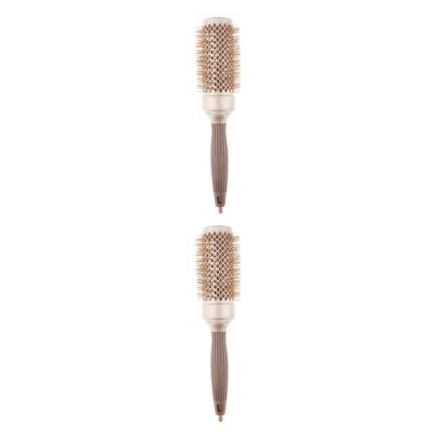 maskred Brosse à Cheveux Ronde en Céramique Professionnelle Outil de Coiffure Peigne 4 2Ensemble