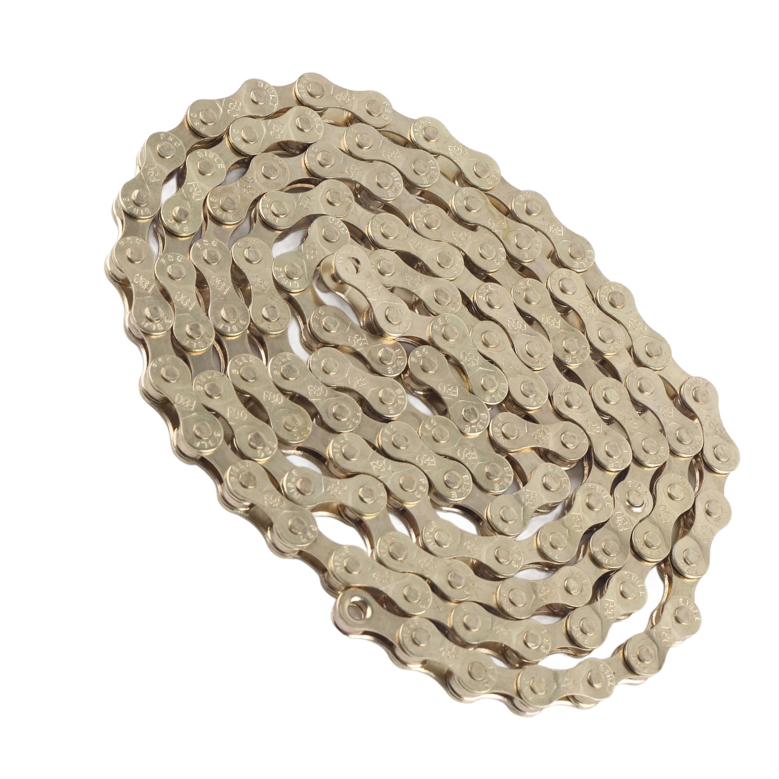 Bicycle Single Speed Chain, 116 Links Durable Bike Chain Universal  For Outdoor Cycling Brown,Silver,Gold