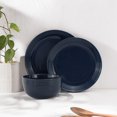 thumbnail image 1 of Mainstays Chiara 12-Piece Stoneware Navy Dinnerware Set, 1 of 5