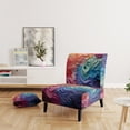 thumbnail image 2 of Designart "Radiant Spectrum Opt Art painting I" Multi-Color Abstract Upholstered Accent Chair - Modern Arm Chair For Bedroom, 2 of 7