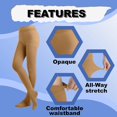 thumbnail image 4 of ORUYROP Women's Solid Colored Opaque Microfiber Footed Tights, 4 of 7