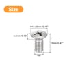 thumbnail image 2 of Unique Bargains Vis de Machine à Tête Ovale M6x12 mm, Lot de 25, Vis à Tête Fraisée Légèrement Relevée en Acier Inoxydable 304, 2 of 5