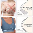 thumbnail image 4 of Women's Rhinestone Sports Bra - Hollow Back Design w/ Wide Strap Support | Anti-Sagging Wireless Bra for Workouts & Mature Figures, 4 of 4
