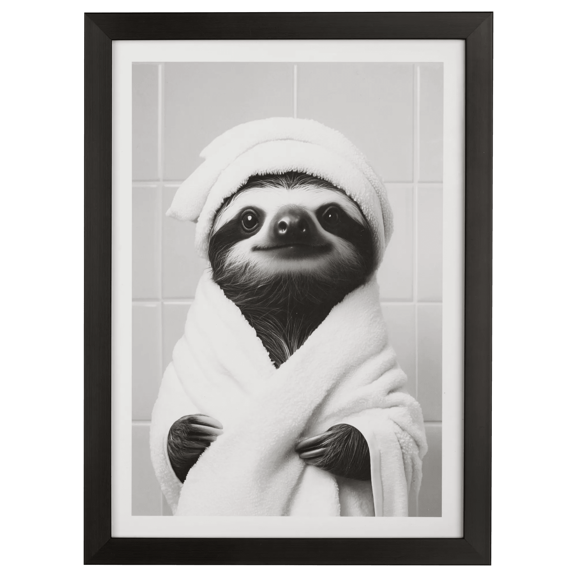 Bouclair Spa Sloth Framed Wall Art