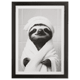 thumbnail image 1 of Bouclair Spa Sloth Framed Wall Art, 1 of 3
