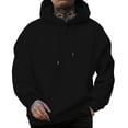 thumbnail image 1 of LUOGENLI Chandails à Capuche pour Hommes Graphiques à Fermeture Éclair Mode Homme Décontractée Lettres Partie Imprimée Chandail à Capuche à Enfiler Manches Longues Chandail à Capuche Chandails à Capuche pour Hommes Graphique Country Noir Taille P, 1 of 8