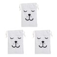 thumbnail image 1 of QualitChoice Portable Cotton Linen Drawstring Closure Bag Bedroom Large Capacity Pouch Sundries Luggage Cargo Laundry Organizer Type 3 3PCS, 1 of 6