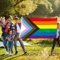 thumbnail image 2 of EGNMCR Pride Flag Pride Flag Progress LGBT Flags 3x5 Outdoor Bisexual All Inlcusive Pride Flag Heavy Duty Polyester Flags Deco Bisexual Lesbians ensign ensign, 2 of 9