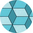 thumbnail image 1 of Ahgly Tapis Rond Lavable en Machine Intérieur Transitionnel Vert Mer Clair, 8 Pieds Rond, 1 of 7