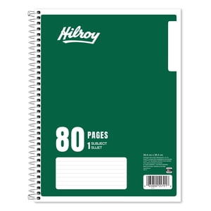 Hilroy 1 Subject 80pg Notebook Green