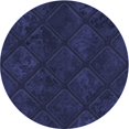 thumbnail image 1 of Ahgly Company Tapis Rond Lavable en Machine Intérieur Transitionnel Bleu Nuit, 7 Pieds Rond, 1 of 7