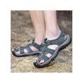 thumbnail image 3 of LUXUR Men's Fisherman Sandal Drawstring Sandals Non-Slip Beach Shoe Comfortable Driving Shoes Men Gray 6, 3 of 7