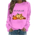 thumbnail image 1 of Pisexur Chandail de l\'Action de Grâce Orange à Col Rond Chandails Mode à Motif de Citrouille Chandails Grateful Blessed Chandail d'Automne Chandail à Manches Longues Chandail à Enfiler Hauts pour Femmes, 1 of 3