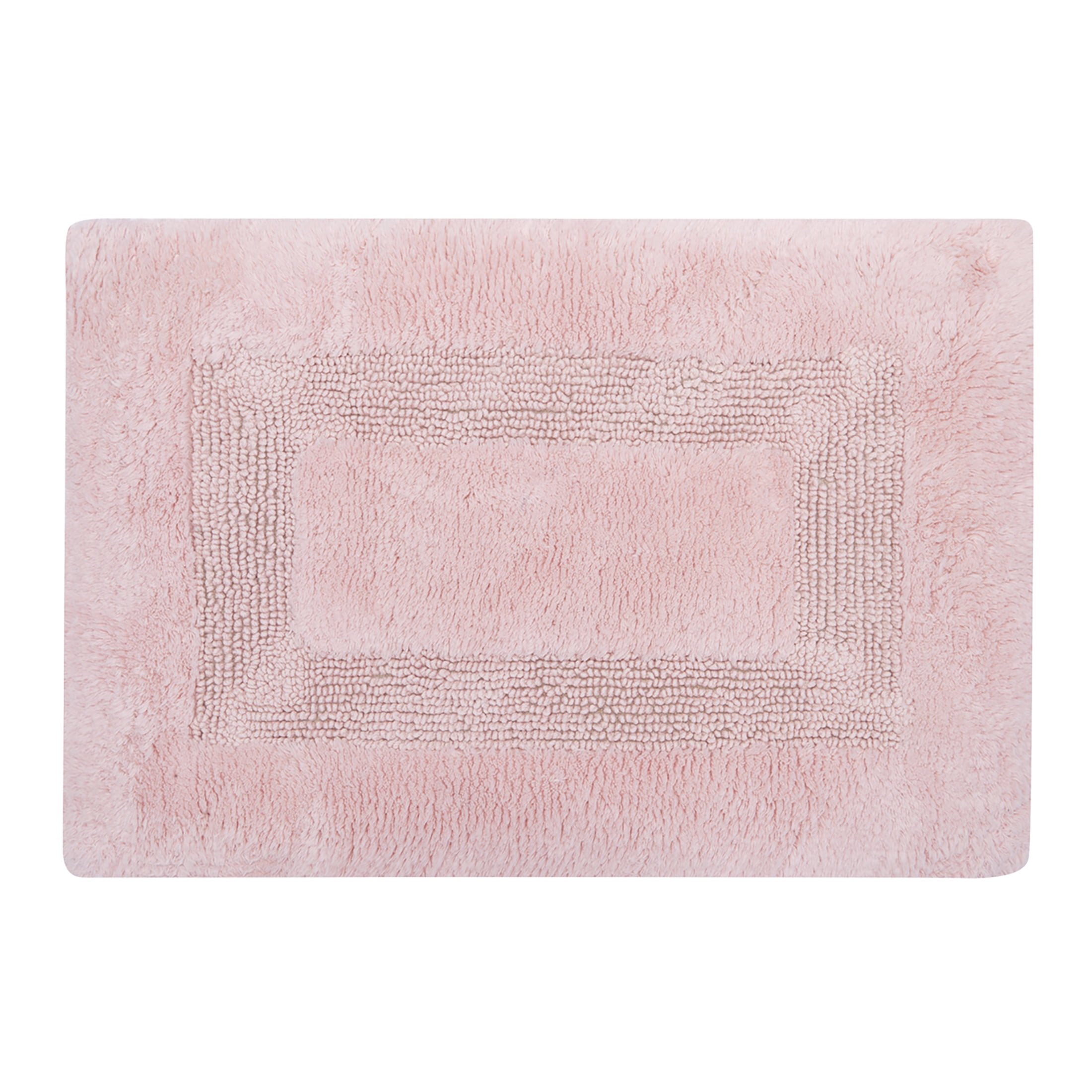 Mainstays Racetrack 100% Cotton Pink Bath Rug, 17" x 24"