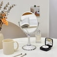 thumbnail image 4 of Dvkptbk Miroir de Maquillage Réglable Normal à Trois Fois Grossissement Double Face Rotation 360 Pliant Portable Miroir de Coiffeuse de Bureau avec Support Douche Rasage Cosmétique Mirror Makeup Mirror Déco Maison, 4 of 8