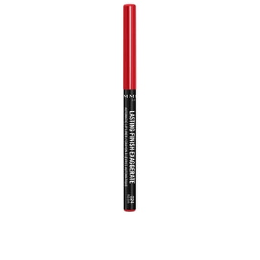 Rimmel Crayon à lèvres automatique Lasting Finish Exaggerate, crémeux, mélange de cire, silicone volatil et vitamines (E,C), 100% sans cruauté