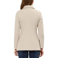 thumbnail image 3 of INSPIRE CHIC Manteau Long à Col Peter Pan pour Femme à Simple Boutonnage TG Beige, 3 of 7