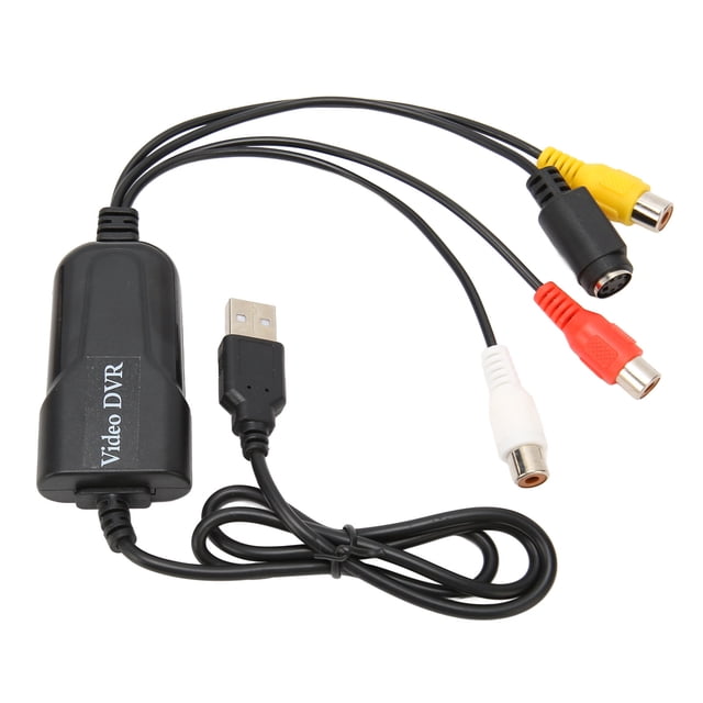Convertisseur Vidéo vers USB, Supporte NTSC PAL Multi Formats VHS DV VCR Hi8 DVD vers Capture Vidéo Compacte Numérique Appareil Plug and Play pour OS X pour PC