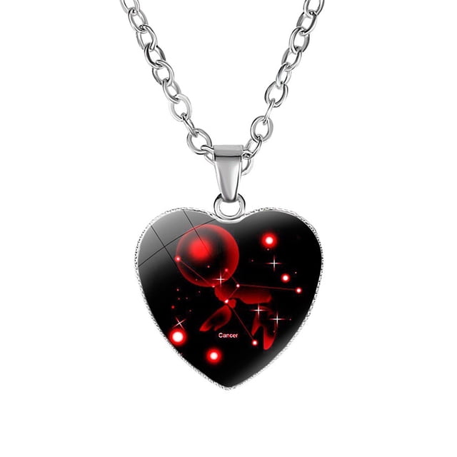 Collier Pendentif Constellation Constellation Constellation en Croissant de Mode 12 Constellations