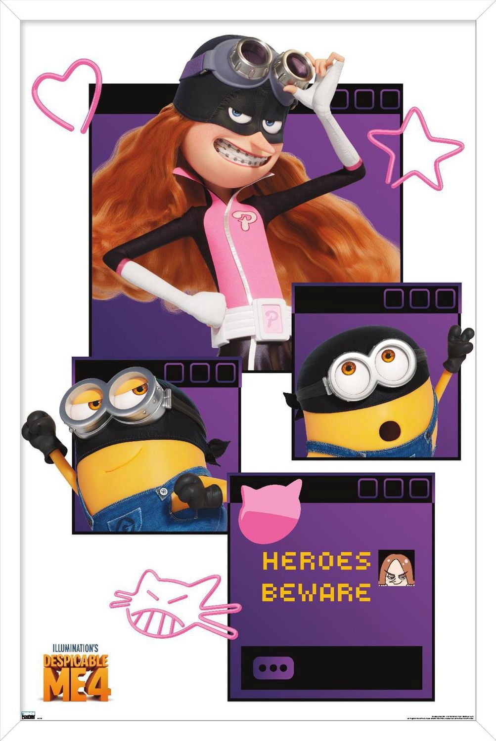 Illumination Despicable Me 4 - Heroes Beware Wall Poster, 22.375" x 34"