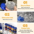 thumbnail image 4 of Clearance! Shiogb 120ml Salad Dressing Container 10Pc, Storage Rack, 4 Ounce Dressing Container Leak Proof Seasoning Container with Lid Reusable Screw Lid Plastic Container, 4 of 7