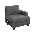thumbnail image 5 of HONBAY Right Arm of Modular Sectional Corduroy Sofas, Grey, 5 of 5