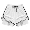 thumbnail image 1 of asjyhkr Plus Size Mens Biking Shorts 2 in 1 Elastic Waist Drawstring Gym Shorts Lightweight Quick Drying Running Shorts, 1 of 5