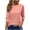 Orange, variant on 3/4 Sleeve Shirts for Women Crew Neck Cotton Basic Tshirt Loose Casual Tops Pullover Comfort Dailywear, White, XXL