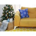 thumbnail image 2 of Set de 4 Flocons de Neige de Noël 18" Coussin en Bleu, 2 of 3