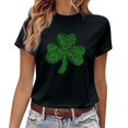 thumbnail image 1 of LUOGENLI T-shirts pour Femme pour Femmes T-Shirt de la Saint-Patrick à Col Rond à Manches Courtes T-Shirt pour Femmes T-shirts Amusants T-shirts Graphiques T-shirts de la Saint-Valentin pour Femmes T-Shirt Graphique Vêtements d'Été Noir G, 1 of 4