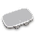 thumbnail image 2 of Thinsony Car Sunshade Clip-on LED Makeup Mirror Circle Low Light Dimmable Power Consumption Mirrors USB ABS Accessory Automotive Cosmetic White, 2 of 6