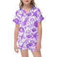 thumbnail image 1 of Ensemble de Pyjama 2 Pcs pour Enfants Imprimé Graphique Chemise à Manches Courtes et Shorts, 1 of 4
