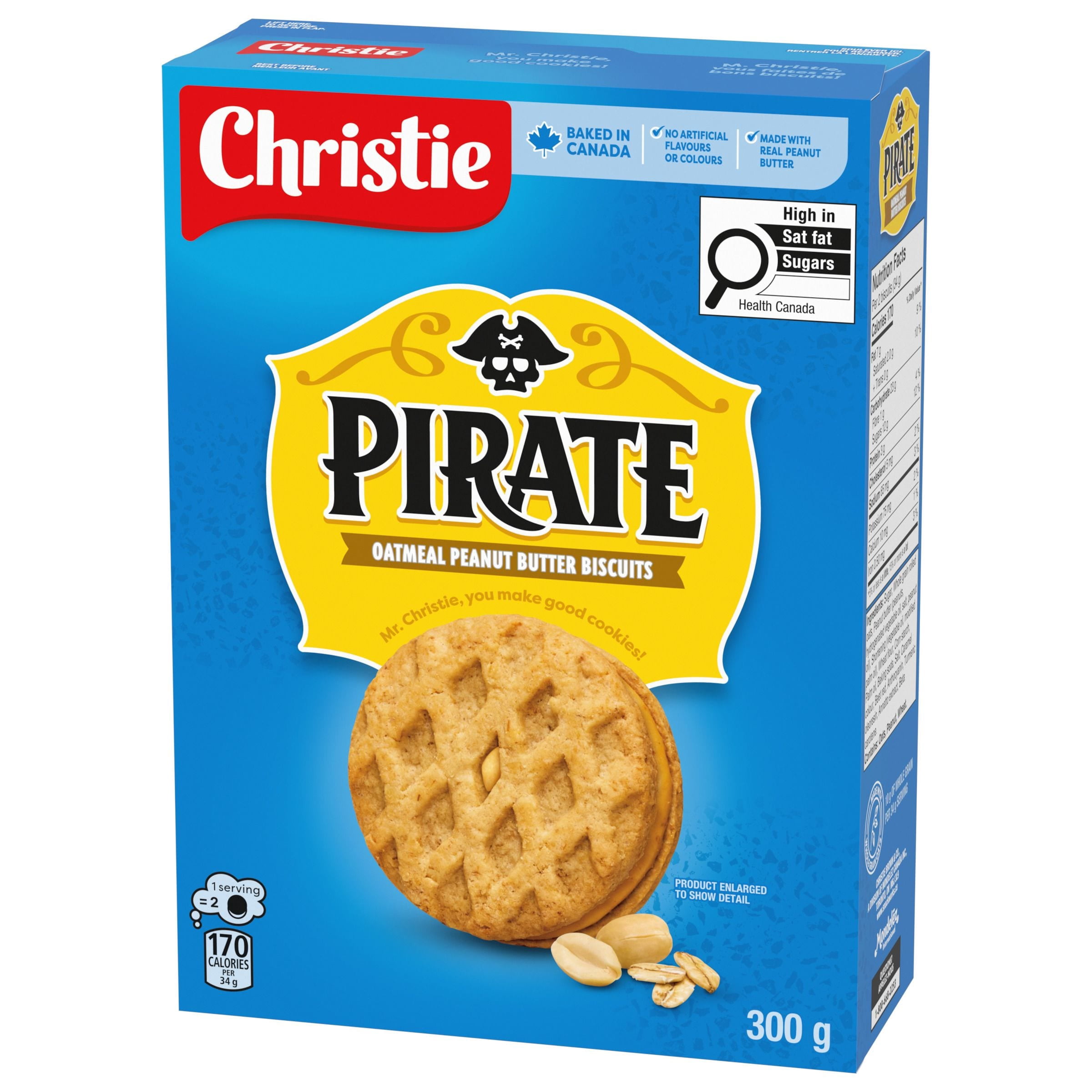Biscuits à l’avoine et au beurre d’arachide Pirate de Peek Freans